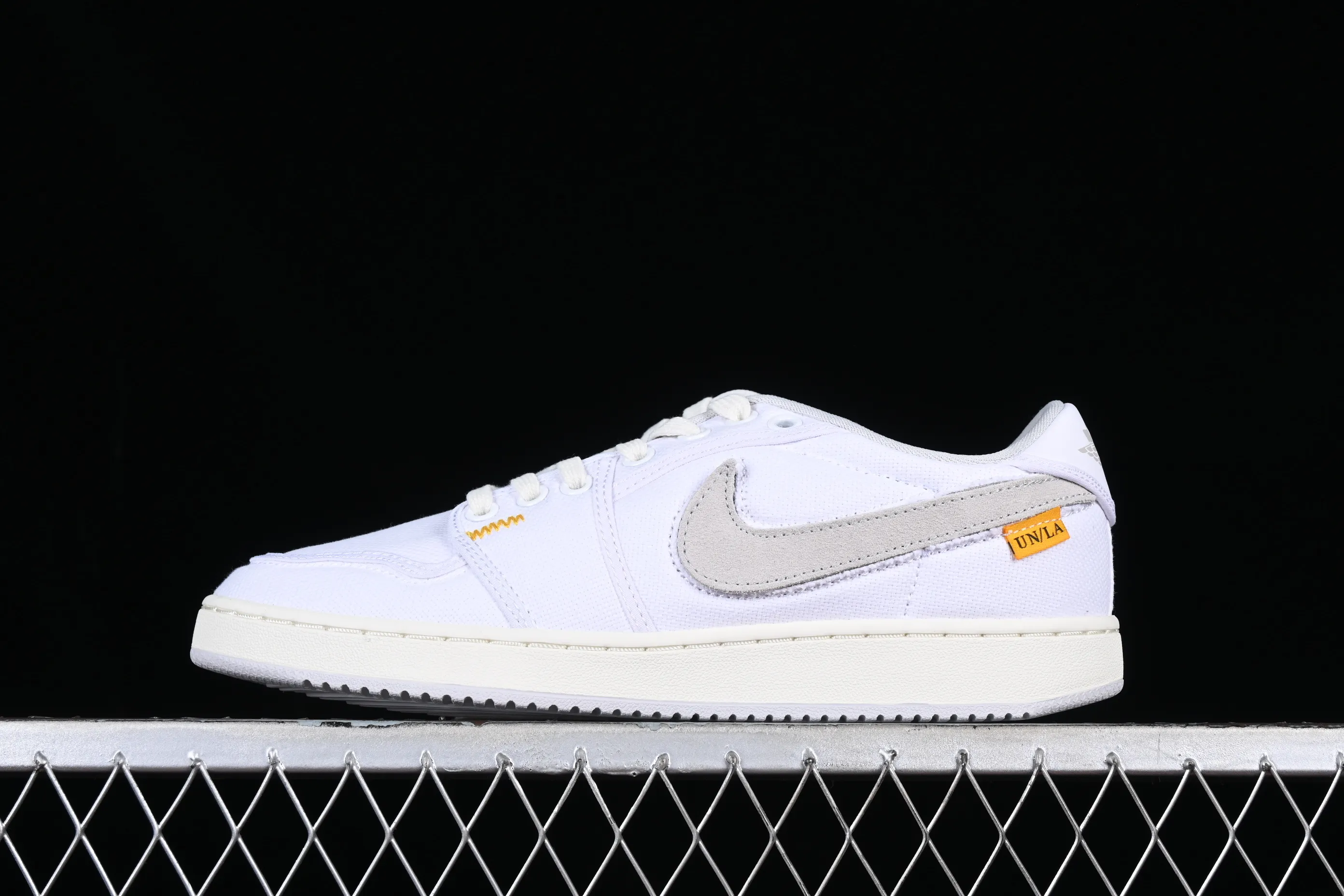 All categories Air Jordan Jordan series basketball shoes Air Jordan 1 Low Y version Uion LA x Air Jordan AJ1 KO Low joint white and gray low-top retro basketball shoes DO8912-101